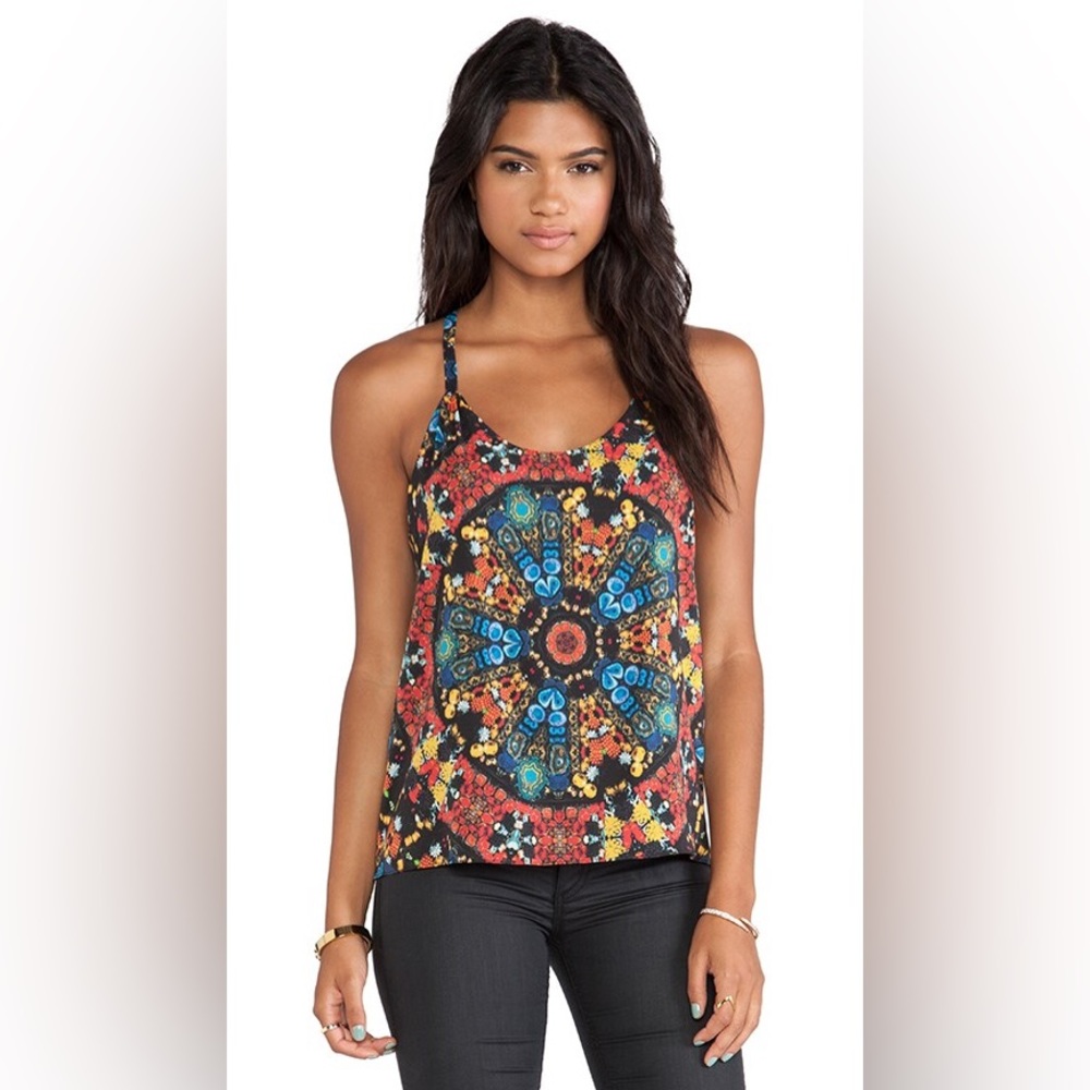 Alice + Olivia Geo Kaleidoscope Tank Top